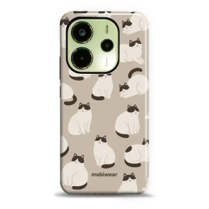 Etui ochronne do Xiaomi Redmi Note 14 4G, Mobiwear Elite Pro, kawa miau