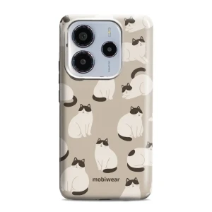 Etui ochronne do Xiaomi Redmi Note 14 5G, Mobiwear Elite Pro, kawa miau