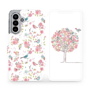 Etui z klapką do Galaxy A17 5G, Mobiwear Book, różowy gaj