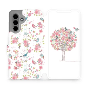 Etui z klapką do Galaxy A36 5G, Mobiwear Book, różowy gaj