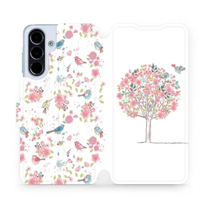 Etui z klapką do Galaxy A56 5G, Mobiwear Book, różowy gaj