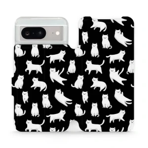 Etui z klapką do Google Pixel 8, Mobiwear Book, kotki luna