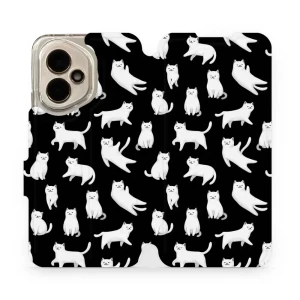 Etui z klapką do Honor 400 5G, Mobiwear Book, kotki luna