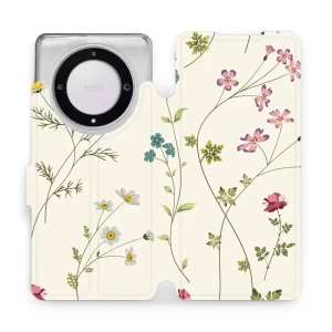 Etui z klapką do Honor Magic5 Lite, Mobiwear Book, polne kwiaty