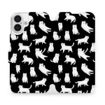 Etui z klapką do iPhone 16 Plus, Mobiwear Book, kotki luna
