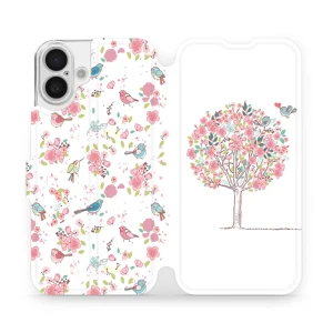 Etui z klapką do iPhone 16 Plus, Mobiwear Book, różowy gaj
