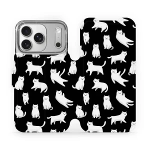 Etui z klapką do iPhone 17 Pro, Mobiwear Book, kotki luna
