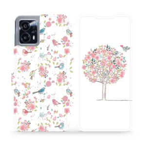 Etui z klapką do Motorola Moto G13, Mobiwear Book, różowy gaj