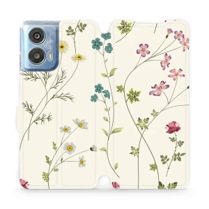 Etui z klapką do Motorola Moto G24 Power, Mobiwear Book, polne kwiaty