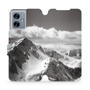 Etui z klapką do Motorola Moto G54 5G, Mobiwear Book, górski szczyt