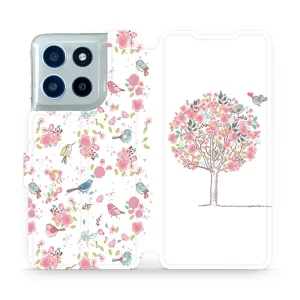 Etui z klapką do Motorola Moto G56 5G, Mobiwear Book, różowy gaj