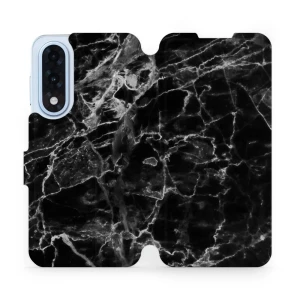 Etui z klapką do OnePlus Nord 5, Mobiwear Book, czarny marmur