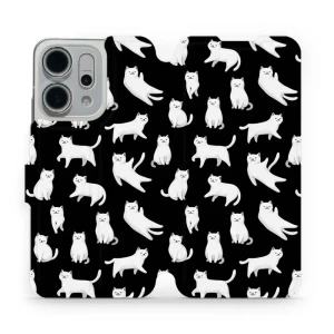 Etui z klapką do Oppo Reno 14, Mobiwear Book, kotki luna