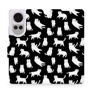 Etui z klapką do Oppo Reno10 Pro 5G, Mobiwear Book, kotki luna