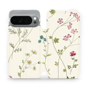 Etui z klapką do Pixel 10 Pro XL, Mobiwear Book, polne kwiaty