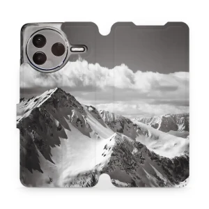 Etui z klapką do Xiaomi POCO F7 Pro, Mobiwear Book, górski szczyt
