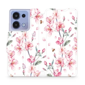 Etui z klapką do Xiaomi Poco M6 Pro 4G, Mobiwear Book, różowa wiosna