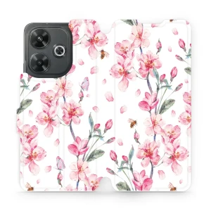 Etui z klapką do Xiaomi Redmi 13 4G, Mobiwear Book, różowa wiosna