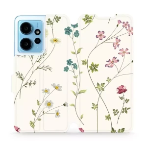 Etui z klapką do Xiaomi Redmi Note 12 4G, Mobiwear Book, polne kwiaty