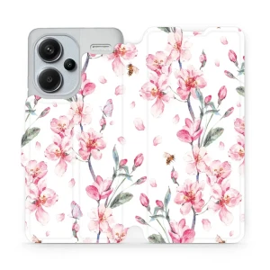 Etui z klapką do Xiaomi Redmi Note 13 Pro Plus 5G, Mobiwear Book, różowa wiosna