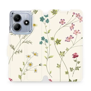 Etui z klapką do Xiaomi Redmi Note 14 5G, Mobiwear Book, polne kwiaty