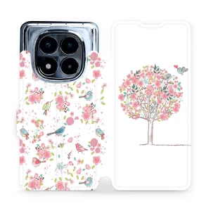 Etui z klapką do Xiaomi Redmi Note 14 Pro 5G, Mobiwear Book, różowy gaj
