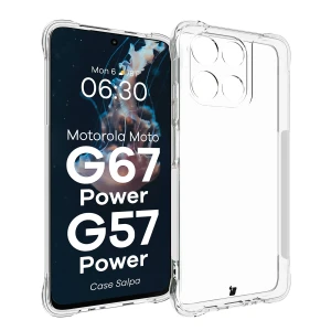Elastyczne etui Bizon Case Salpa do Motorola Moto G57 Power / G67 Power, przezroczyste