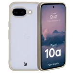 Etui Bizon Case Angelo do Google Pixel 10a, półprzezroczyste z beżową ramką