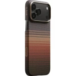 Etui aramidowe PITAKA Ultra-Slim Case do MagSafe, do iPhone 17 Pro, brązowo-czarne