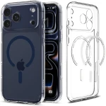 Etui Spigen Ultra Hybrid Mag do MagSafe do iPhone 17 Pro, przezroczysto-granatowe