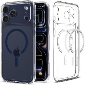 Etui Spigen Ultra Hybrid Mag do MagSafe do iPhone 17 Pro, przezroczysto-granatowe