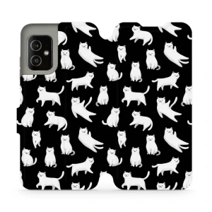 Etui z klapką do Asus Zenfone 8, Mobiwear Book, kotki luna