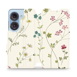 Etui z klapką do Asus Zenfone 9, Mobiwear Book, polne kwiaty