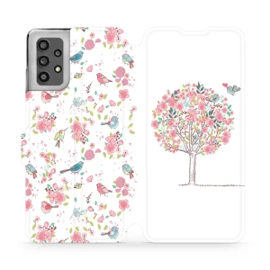 Etui z klapką do Galaxy A32 4G, Mobiwear Book, różowy gaj