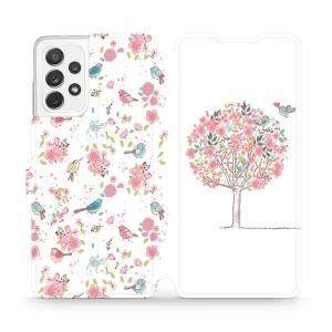 Etui z klapką do Galaxy A72 5G, Mobiwear Book, różowy gaj