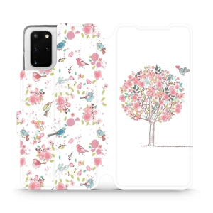 Etui z klapką do Galaxy S20 Plus, Mobiwear Book, różowy gaj