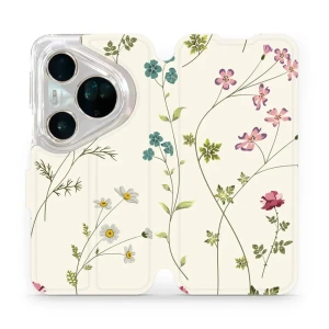 Etui z klapką do Huawei Pura 80 Ultra, Mobiwear Book, polne kwiaty