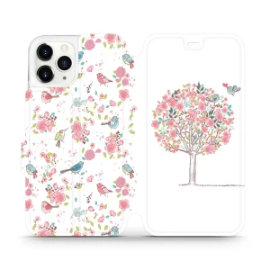 Etui z klapką do iPhone 11 Pro, Mobiwear Book, różowy gaj