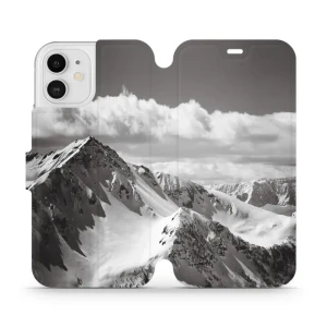 Etui z klapką do iPhone 12, Mobiwear Book, górski szczyt