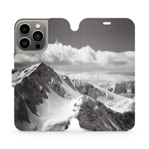 Etui z klapką do iPhone 13 Pro, Mobiwear Book, górski szczyt