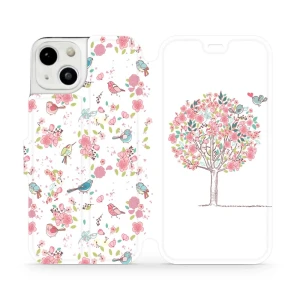 Etui z klapką do iPhone 13, Mobiwear Book, różowy gaj