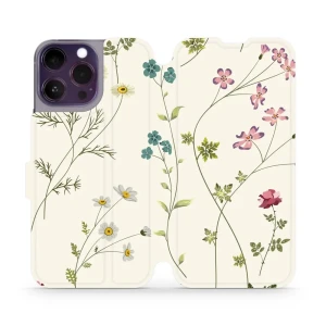 Etui z klapką do iPhone 14 Pro Max, Mobiwear Book, polne kwiaty