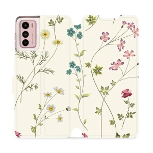 Etui z klapką do Motorola Moto G42, Mobiwear Book, polne kwiaty