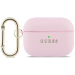 Etui Guess Grained PU Classic Logo do  AirPods Pro 3, różowe