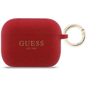 Etui Guess Silicone Glitter Case do AirPods Pro 3, czerwone