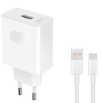 Ładowarka sieciowa USB-A 66W, Honor SuperCharge 2 + kabel USB-C, biała
