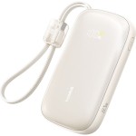 Powerbank z wyświetlaczem Baseus EnerFill FC21 20000mAh, 22.5W, USB-A, 1x USB-C, USB-A  + kabel USB-C - Lightning, beżowy