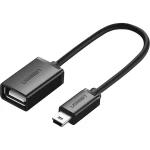 Adapter z Mini USB (męski) do USB-A (żeński), Ugreen US249, 10 cm, czarny