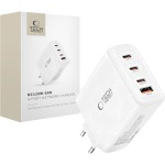 Ładowarka sieciowa GaN 3x USB-C PD, USB-A QC 3.0, 120W, Tech-Protect NC120W, biała