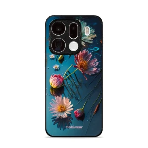 Etui ochronne do Oppo Find X9 Pro, Mobiwear Glossy Case, niebiesko-kwieciste